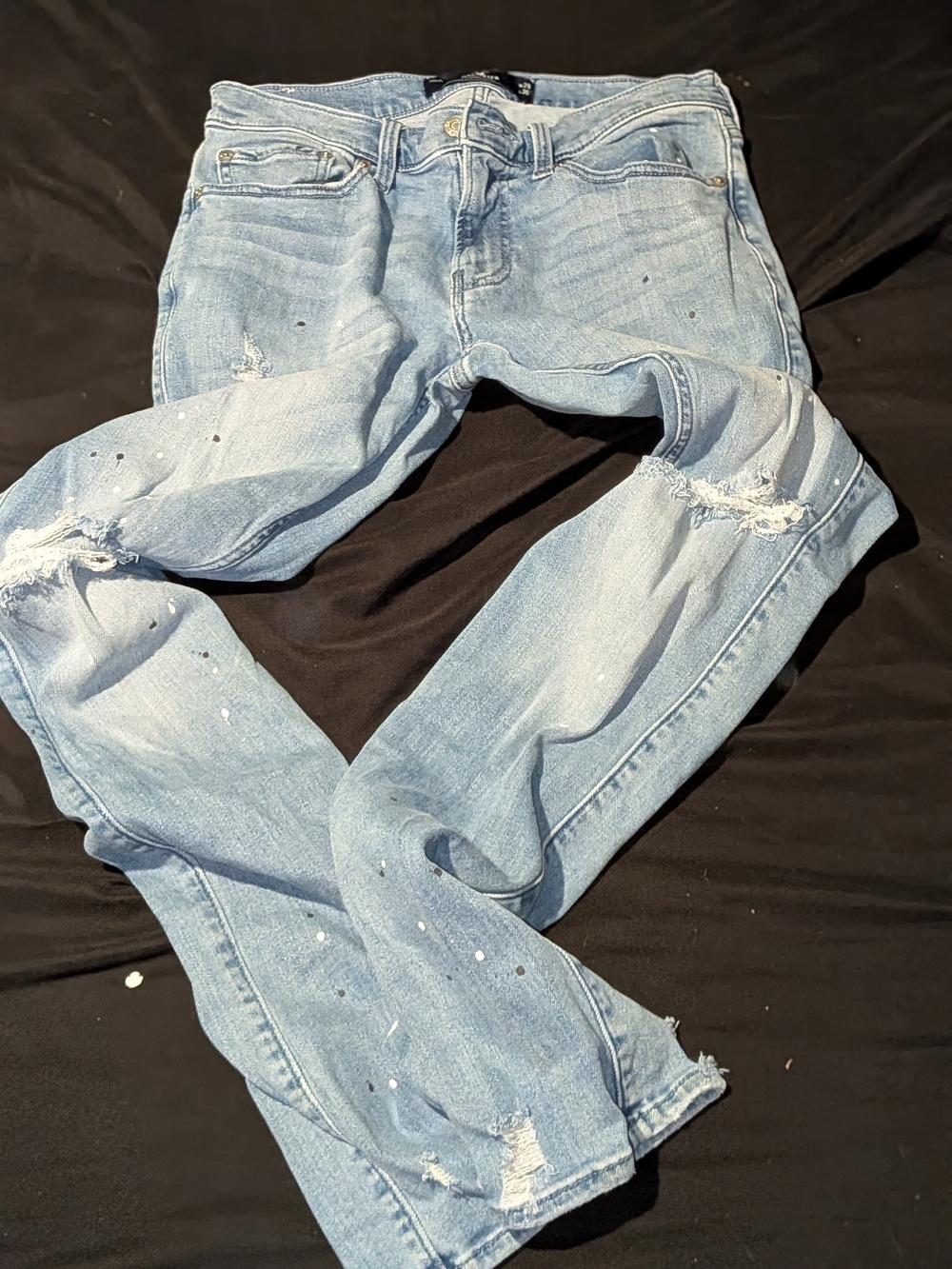 Hollister Light Blue Stacked Skinny Jeans